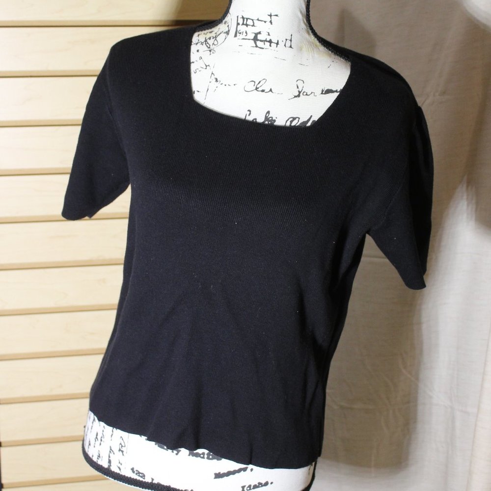 M.J. Carroll Women's Black Sweater - Size Large